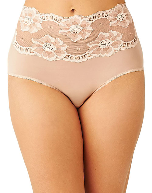 Shapes Brief Cool Comfort Lace Panty Wide Shaping Waisband