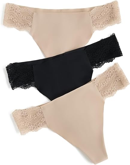 b.tempt'd b.bare Thong Panty Pack, Style# 970367, Pkg of 3