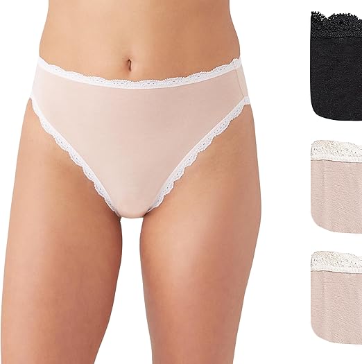 b.tempt'd Inspired Eyelet Hi-Leg Panty Pack, Style# 970319, Pkg of 3