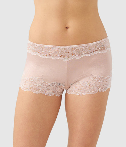 Modern Affair Boyshort - Rose Dust/Angel Wing