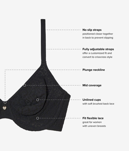 High Bar Plunge Underwire Bra