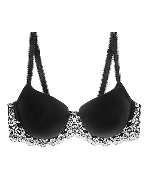Buy Wacoal Embrace Lace Padded Wired 3/4Th Cup Lace T-Shirt Spacer Cup Bra  - Black Online