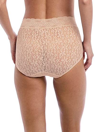 Wacoal Women's Halo Lace Brief Panty, Almost Apricot, Small at