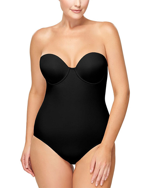 Wacoal Body Shaper Body Suit Unpadded Underwire Nude Beige Size