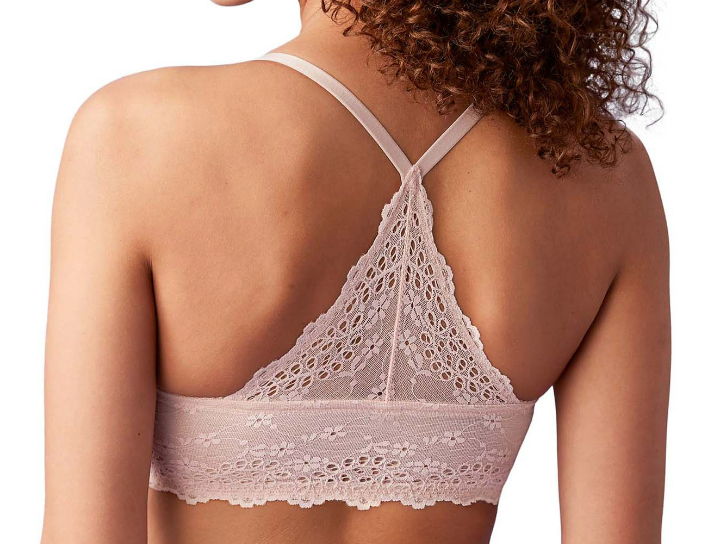 b.tempt'd by Wacoal Women's Inspired Eyelet Front Close T-Shirt Bra, White,  32C at  Women's Clothing store