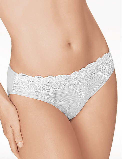 Zivame Luxe Lace Side Shaping Bra with Thong Panty- White